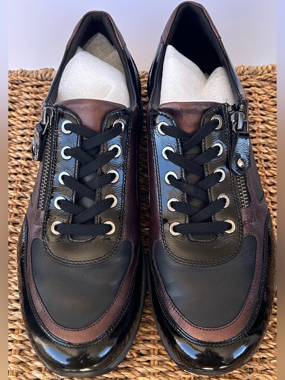 Mephisto Women’s Yiona Side Zip Oxford Sneaker Leather Lace Up Size